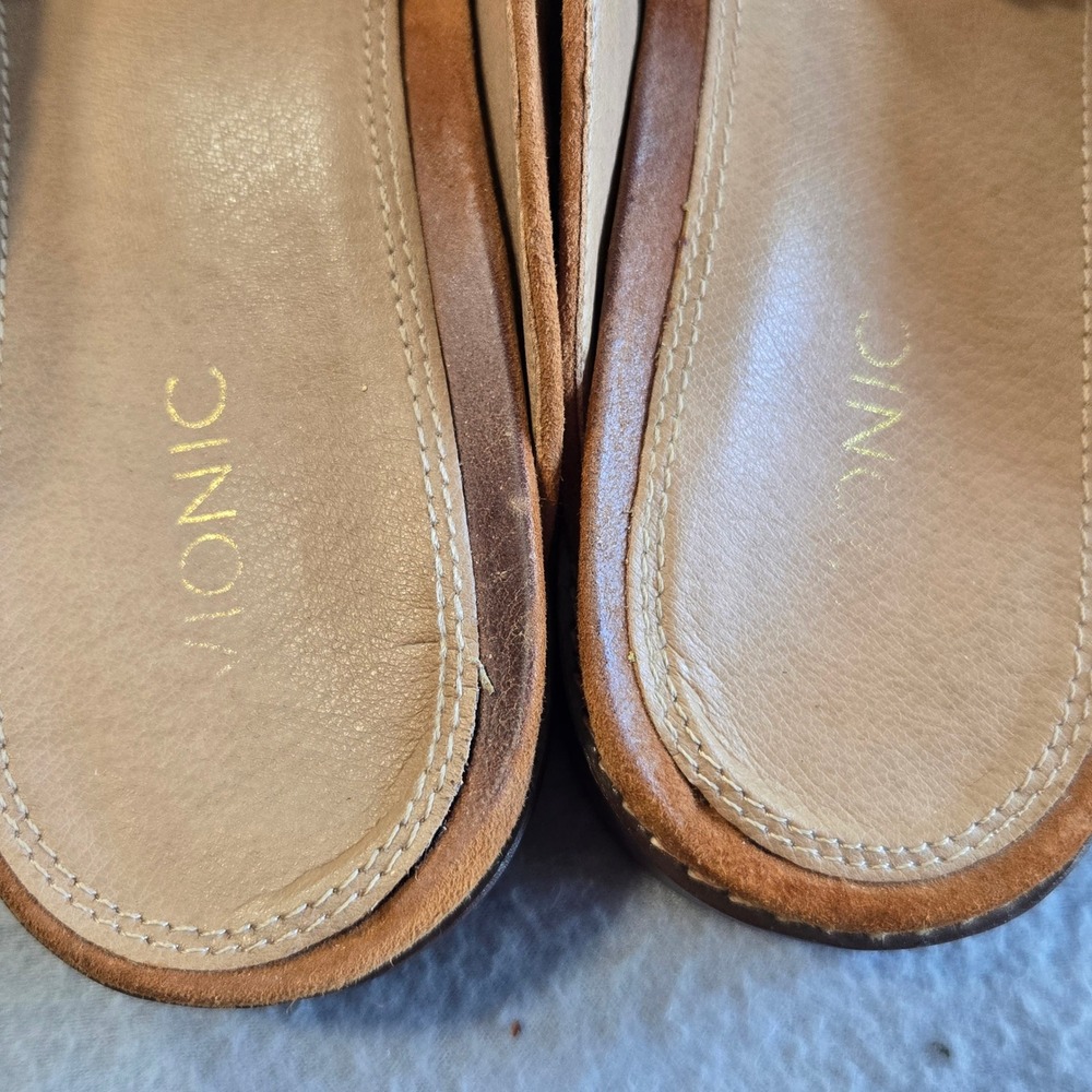 Vionic Reagan Mule Loafer Womens 11 Tan Suede Tassel Slip On Orthotic Support - Picture 5 of 10